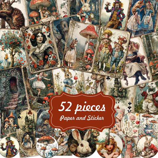 Mushroom Wonderland Junk Journal Set - 52 Pieces for Arts  Crafts Scrapbooking DIY Projects - ZOOMNSTORE