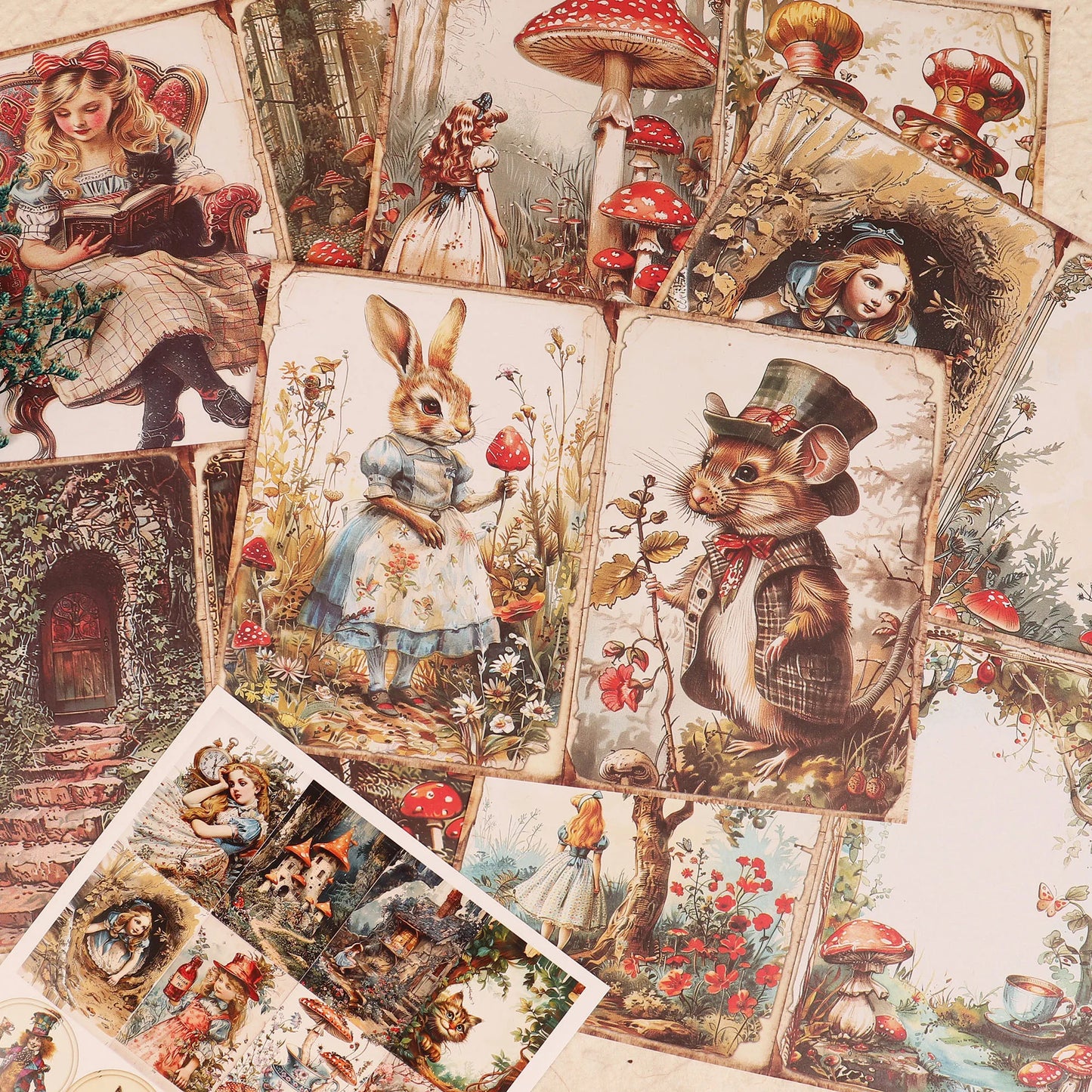 Mushroom Wonderland Junk Journal Set - 52 Pieces for Arts  Crafts Scrapbooking DIY Projects - ZOOMNSTORE