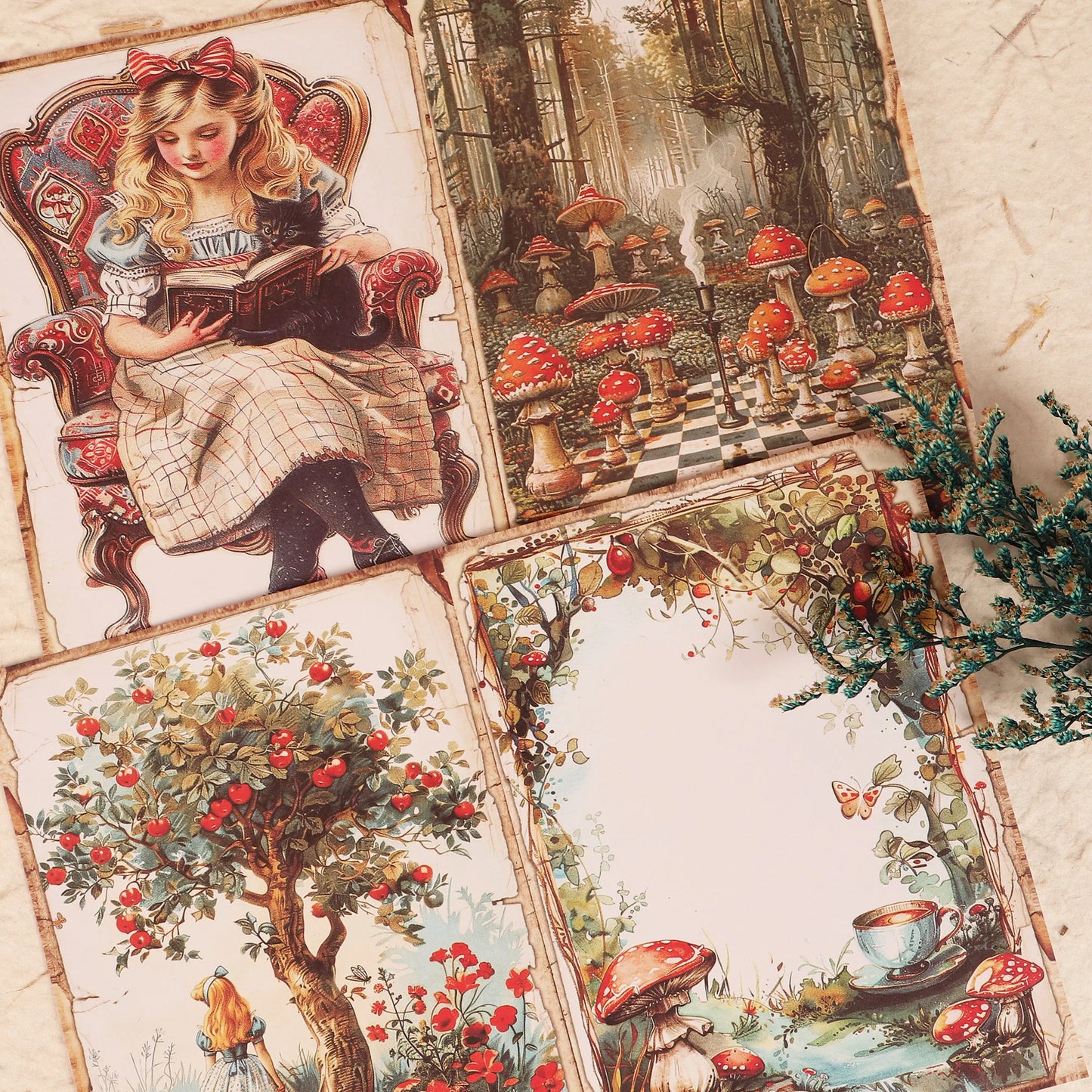 Mushroom Wonderland Junk Journal Set - 52 Pieces for Arts  Crafts Scrapbooking DIY Projects - ZOOMNSTORE