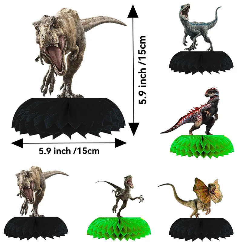 Jurassic World Dinosaur Party Supplies - Disposable Tableware Balloons Banners Cake Flags - ZOOMNSTORE