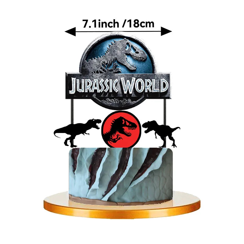 Jurassic World Dinosaur Party Supplies - Disposable Tableware Balloons Banners Cake Flags - ZOOMNSTORE