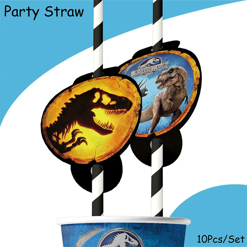 Jurassic World Dinosaur Party Supplies - Disposable Tableware Balloons Banners Cake Flags - ZOOMNSTORE