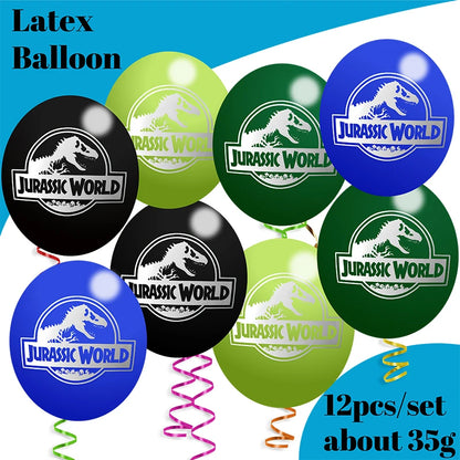 Jurassic World Dinosaur Party Supplies - Disposable Tableware Balloons Banners Cake Flags - ZOOMNSTORE