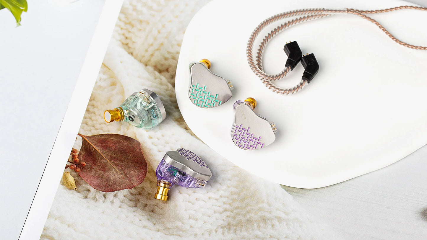 KBEAR Rosefinch Earbuds - Wired In-Ear Headphones With Hi-Res Stereo Sound - ZOOMNSTORE