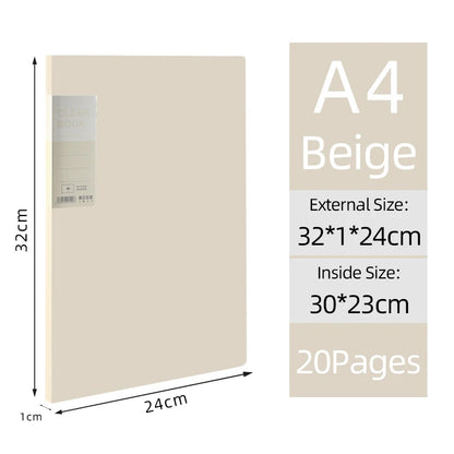 KOBEST Multi-Layer A4 Transparent Folder - 20304060 Pages Office Supplies - ZOOMNSTORE
