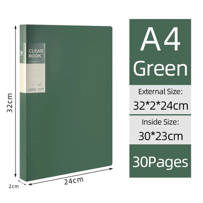 KOBEST Multi-Layer A4 Transparent Folder - 20304060 Pages Office Supplies - ZOOMNSTORE