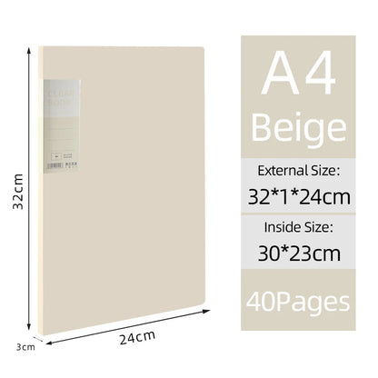 KOBEST Multi-Layer A4 Transparent Folder - 20304060 Pages Office Supplies - ZOOMNSTORE