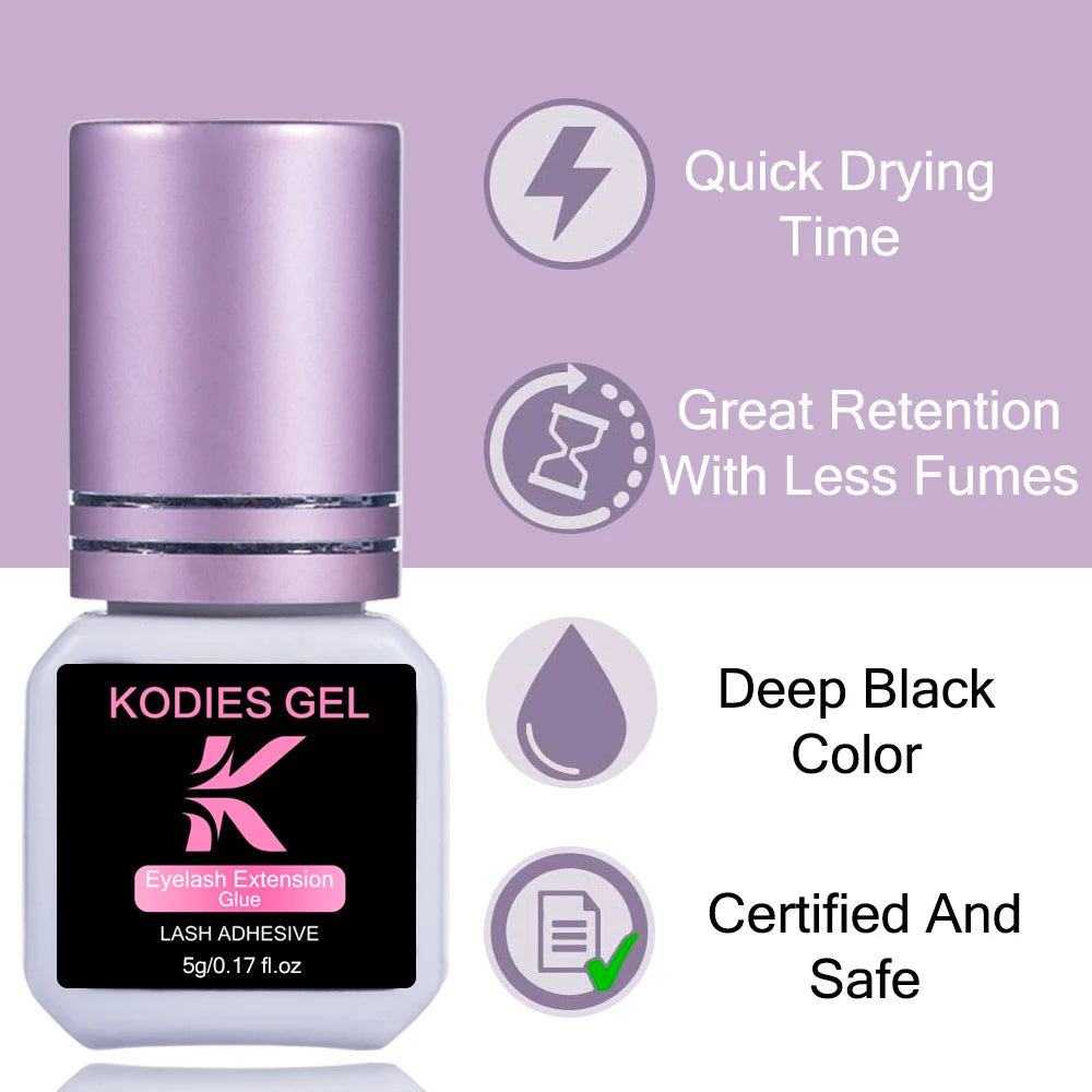 KODIES Extra Strong Eyelash Glue - 5g Waterproof Adhesive Quick Dry 05s - ZOOMNSTORE