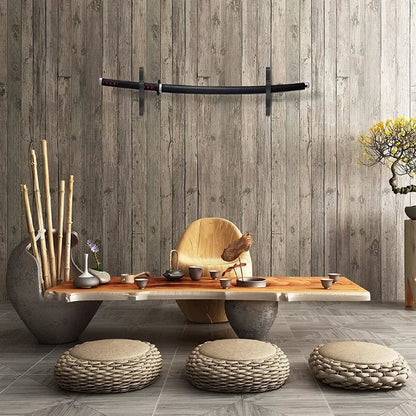 Katana Sword Shelf - Wooden Samurai Sword Display Organizer With Adjustable Hooks - ZOOMNSTORE
