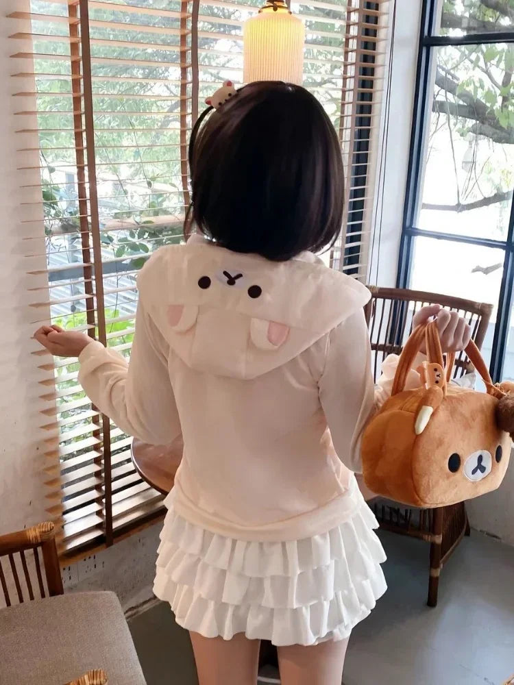 Kawaii Cartoon Hoodie - Y2K Harajuku Streetwear Sweatshirt for Women - ZOOMNSTORE