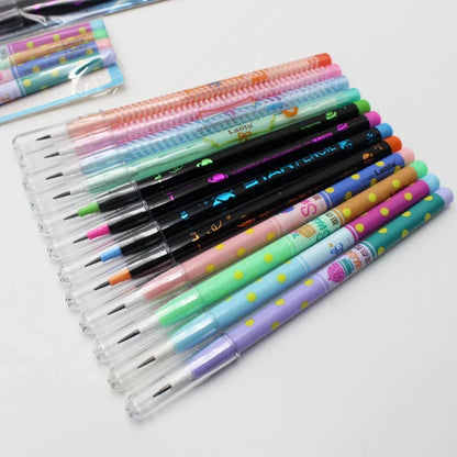 Kawaii Mechanical Pencils Set - Cute Cartoon Automatic Non-Sharpening Pens for School  Office - ZOOMNSTORE