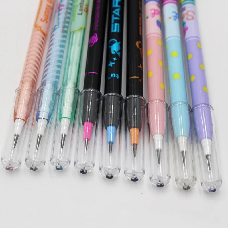 Kawaii Mechanical Pencils Set - Cute Cartoon Automatic Non-Sharpening Pens for School  Office - ZOOMNSTORE