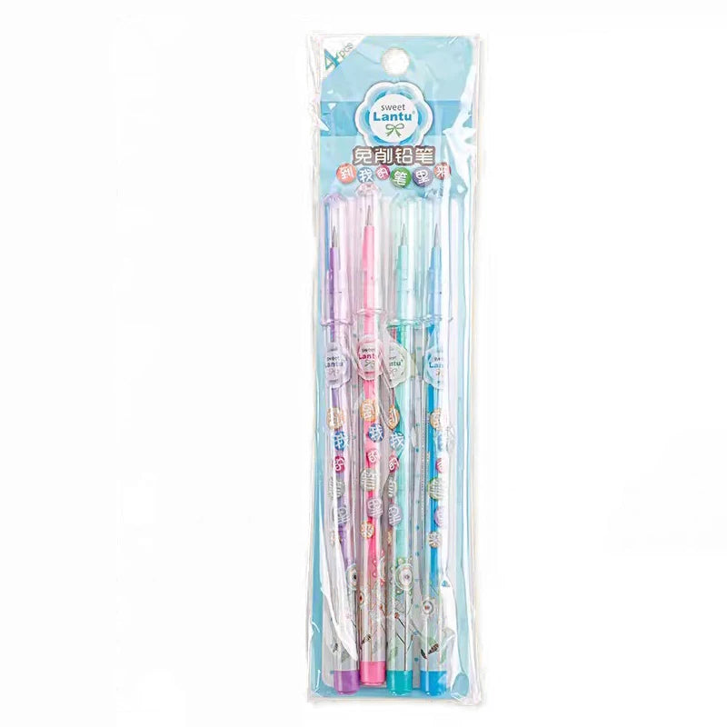 Kawaii Mechanical Pencils Set - Cute Cartoon Automatic Non-Sharpening Pens for School  Office - ZOOMNSTORE