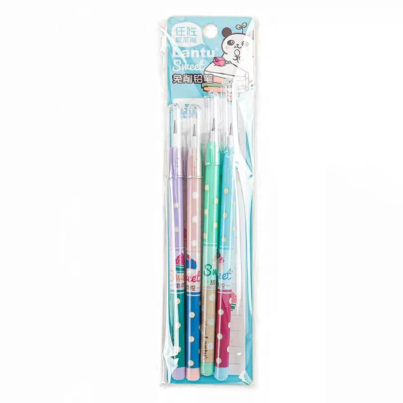 Kawaii Mechanical Pencils Set - Cute Cartoon Automatic Non-Sharpening Pens for School  Office - ZOOMNSTORE