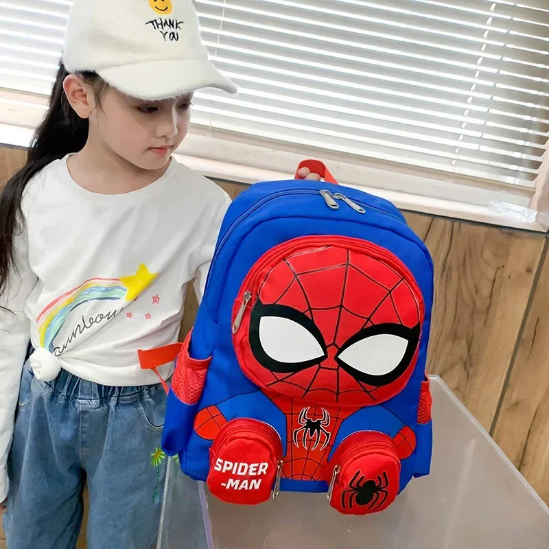 Kawaii Spiderman Backpack - 3D Cartoon Superhero School Bag for Kids - ZOOMNSTORE