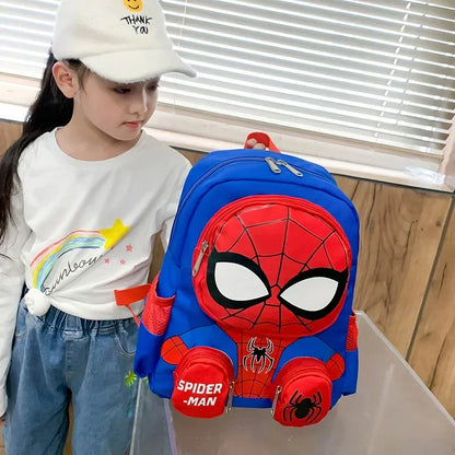 Kawaii Spiderman Backpack - 3D Cartoon Superhero School Bag for Kids - ZOOMNSTORE
