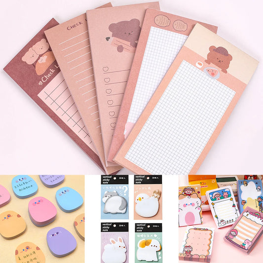 Kawaii Sticky Notes - Cute Journaling Memo Pads for To-Do Lists and Planning - ZOOMNSTORE
