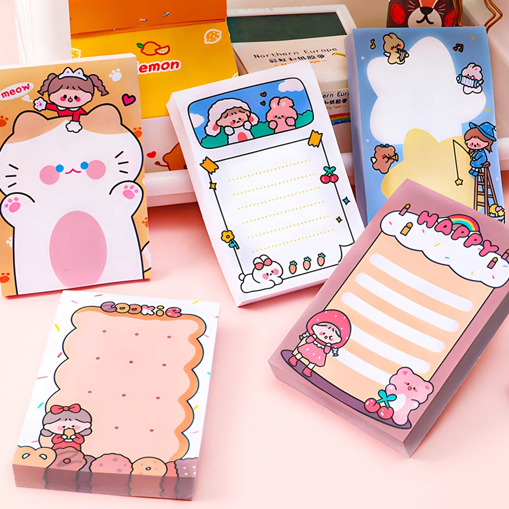 Kawaii Sticky Notes - Cute Journaling Memo Pads for To-Do Lists and Planning - ZOOMNSTORE