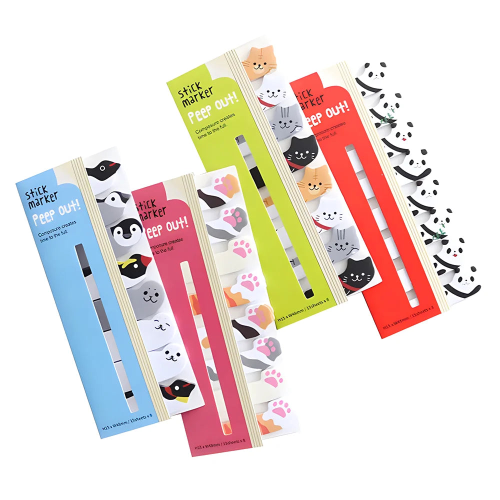 Kawaii Sticky Notes - Cute Journaling Memo Pads for To-Do Lists and Planning - ZOOMNSTORE