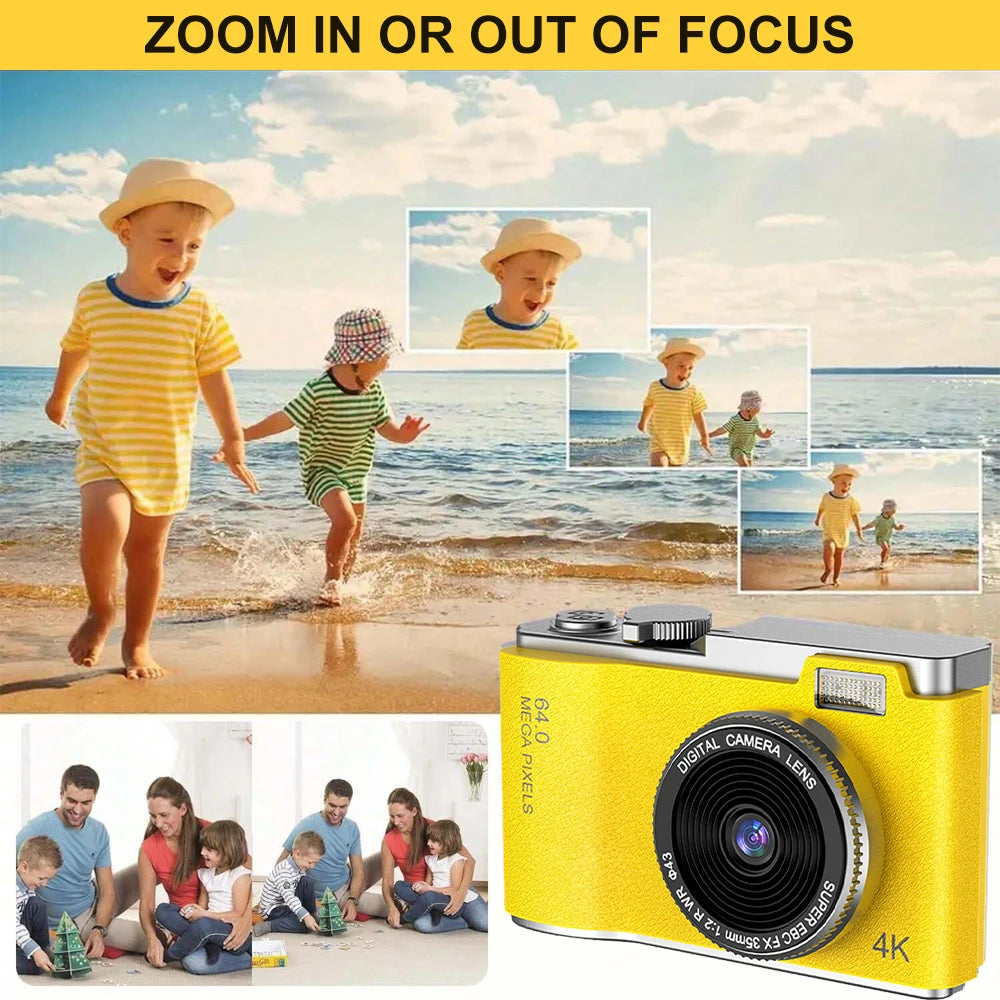Kids Digital Camera - Rechargeable Vlogging Camcorder for Beginners - ZOOMNSTORE