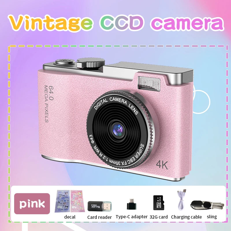 Kids Digital Camera - Rechargeable Vlogging Camcorder for Beginners - ZOOMNSTORE