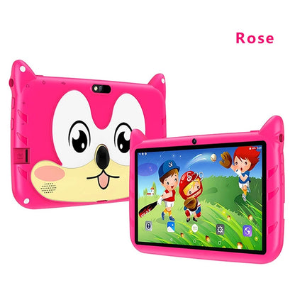 New 7 Inch Cartoon Pattern Kids Tablets Quad Core 4GB+64GB ROM Bluetooth 5G WiFi Learning Education Games Tablet Children's Gift - ZOOMNSTORE