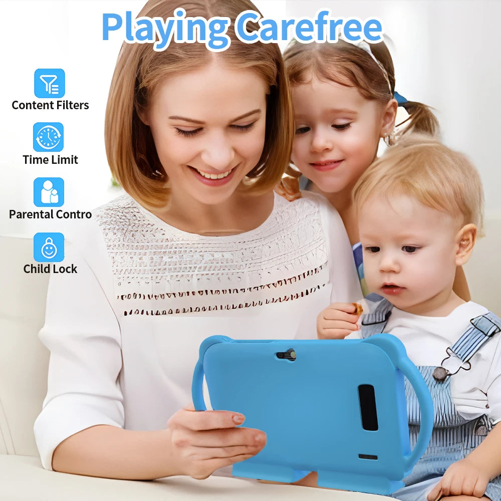 Kids 7-Inch Tablet - 5G WiFi Cartoon Case 4GB RAM 64GB ROM Educational PC - ZOOMNSTORE