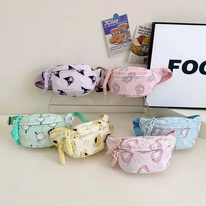 Sanrio Adjustable Crossbody Chest Pack - Cute Girls Cinnamoroll  Hello Kitty Waist Bag - ZOOMNSTORE