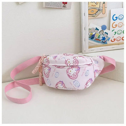 Sanrio Adjustable Crossbody Chest Pack - Cute Girls Cinnamoroll  Hello Kitty Waist Bag - ZOOMNSTORE
