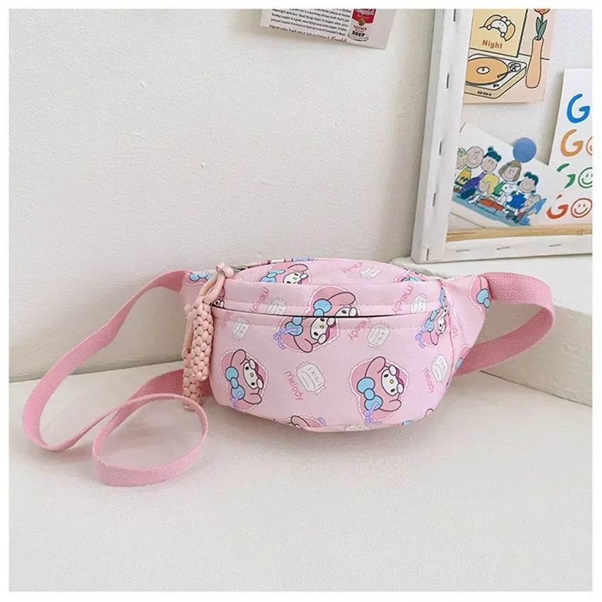 Sanrio Adjustable Crossbody Chest Pack - Cute Girls Cinnamoroll  Hello Kitty Waist Bag - ZOOMNSTORE