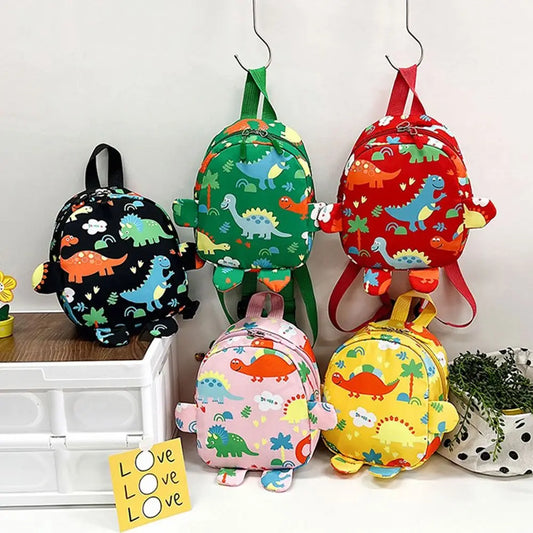 Kids Dinosaur Backpack - Kawaii Nylon Schoolbag for Boys and Girls - ZOOMNSTORE