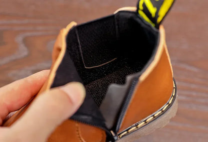 Kids Ankle Boots - Warm Plush Lined Children Winter Boots With Zipper Closure - ZOOMNSTORE