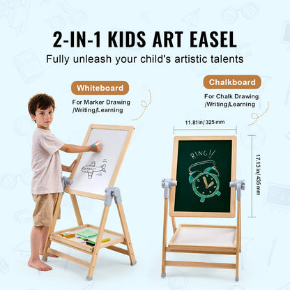 SucceBuy Standing Magnetic Drawing Board WordPad Art Easel with Painting Accessories Children Educational Toys for Kids Boy Girl - ZOOMNSTORE