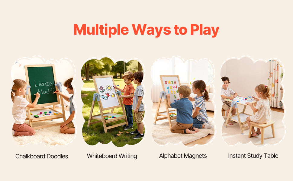 SucceBuy Standing Magnetic Drawing Board WordPad Art Easel with Painting Accessories Children Educational Toys for Kids Boy Girl - ZOOMNSTORE