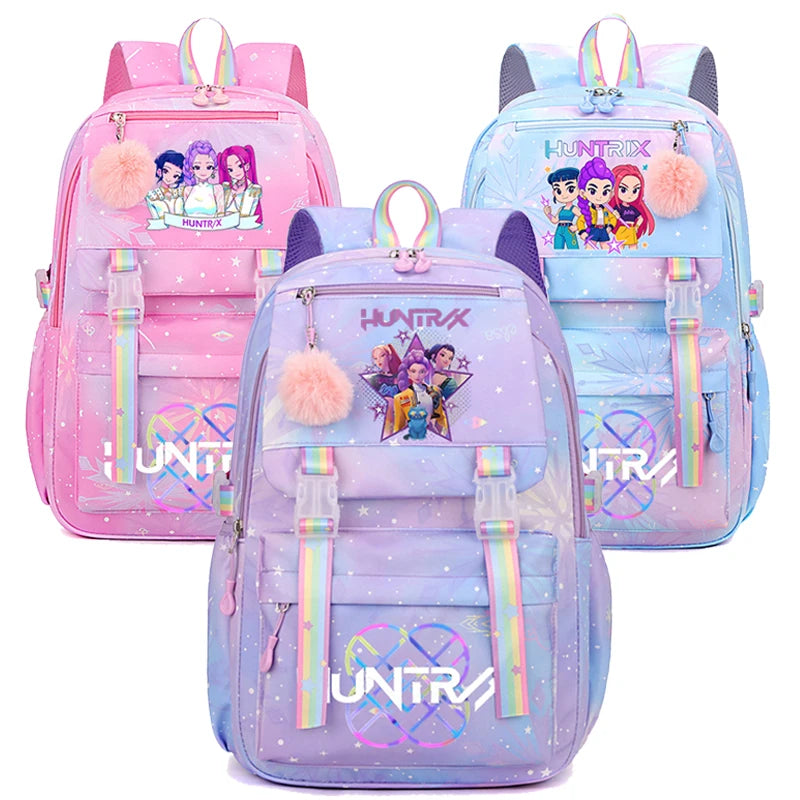 KPop Demon Hunters Backpack - High-Capacity Anime School Rucksack for Kids - ZOOMNSTORE