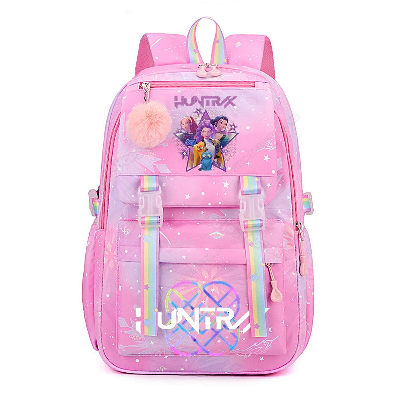 KPop Demon Hunters Backpack - High-Capacity Anime School Rucksack for Kids - ZOOMNSTORE