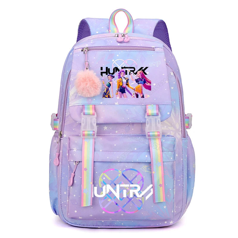 KPop Demon Hunters Backpack - High-Capacity Anime School Rucksack for Kids - ZOOMNSTORE