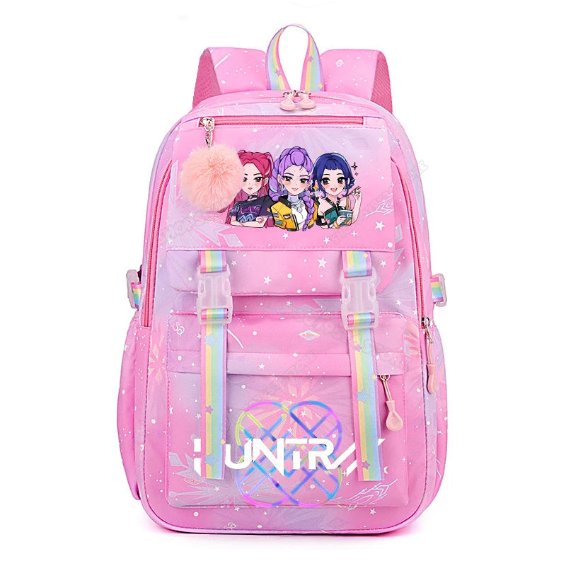 KPop Demon Hunters Backpack - High-Capacity Anime School Rucksack for Kids - ZOOMNSTORE