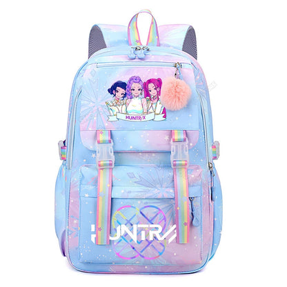 KPop Demon Hunters Backpack - High-Capacity Anime School Rucksack for Kids - ZOOMNSTORE