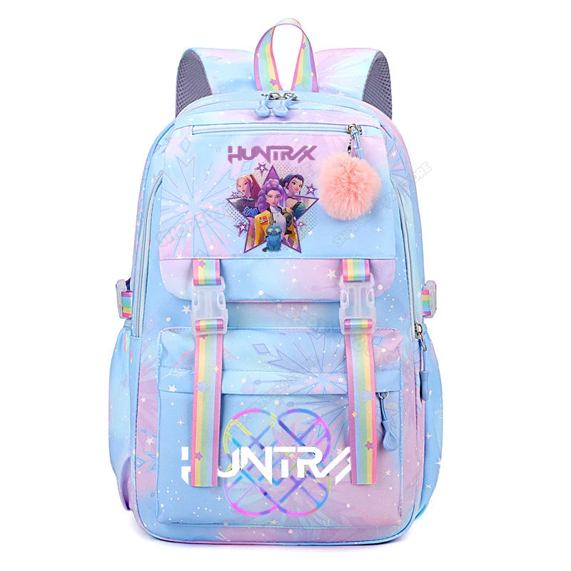 KPop Demon Hunters Backpack - High-Capacity Anime School Rucksack for Kids - ZOOMNSTORE