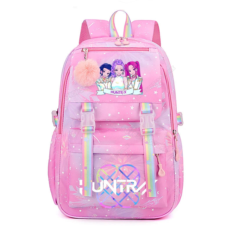 KPop Demon Hunters Backpack - High-Capacity Anime School Rucksack for Kids - ZOOMNSTORE