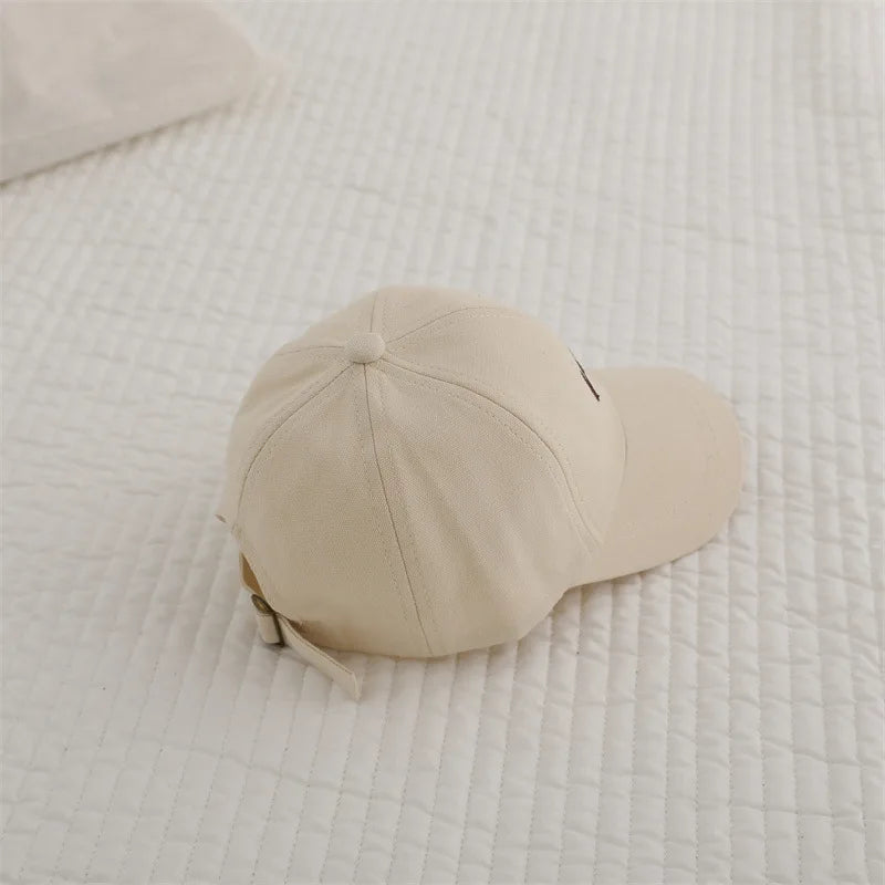 Solid Color Kids Baseball Hat 2-8 Years Boy Girl Duck Tongue Hats Cotton Baby Sunscreen Visors Fashion Children Peaked Cap кепка - ZOOMNSTORE