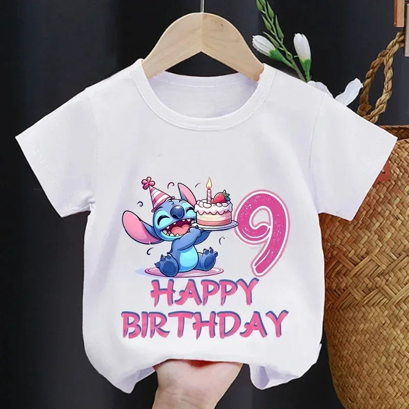 Lilo  Stitch Birthday T-Shirt for Kids - Cute Party Tee for Boys  Girls - ZOOMNSTORE