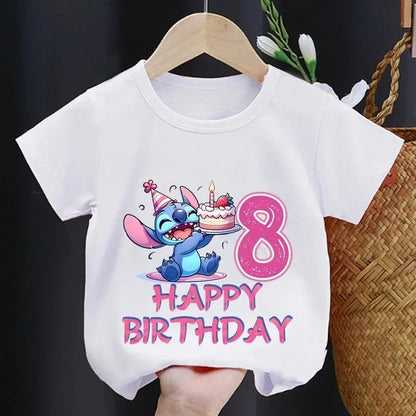 Lilo  Stitch Birthday T-Shirt for Kids - Cute Party Tee for Boys  Girls - ZOOMNSTORE