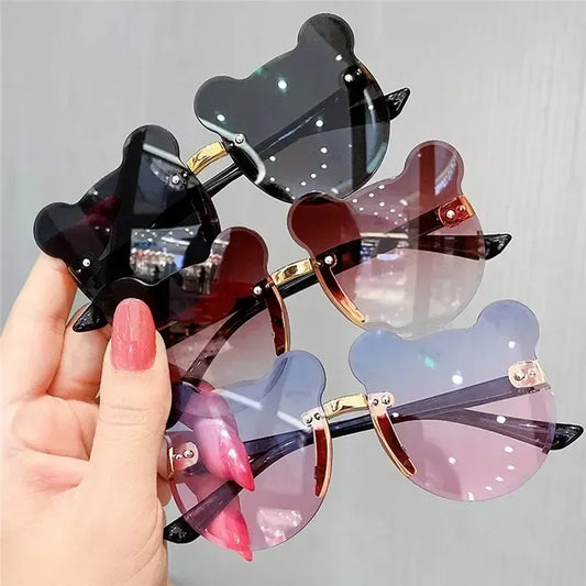 Cartoon Bear Rimless Sunglasses - UV400 Outdoor Kids Sunglasses for Boys  Girls - ZOOMNSTORE