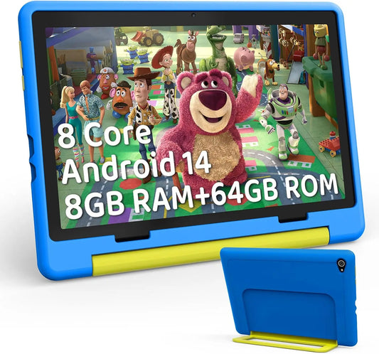 URAO 10 Inch Cartoon Pattern Kids Tablet Android Octa-Core 8GB RAM 64GB ROM Learning Education Games Tablets Children's Gifts - ZOOMNSTORE