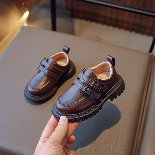 Kids Casual Leather Shoes - Fall School Footwear for Boys  Girls Sizes 21-30 - ZOOMNSTORE