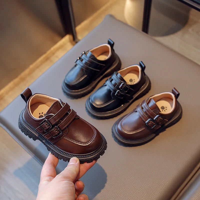 Kids Casual Leather Shoes - Fall School Footwear for Boys  Girls Sizes 21-30 - ZOOMNSTORE