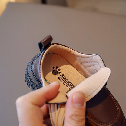 Kids Casual Leather Shoes - Fall School Footwear for Boys  Girls Sizes 21-30 - ZOOMNSTORE