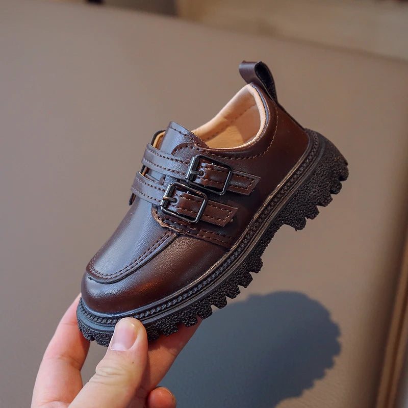 Kids Casual Leather Shoes - Fall School Footwear for Boys  Girls Sizes 21-30 - ZOOMNSTORE